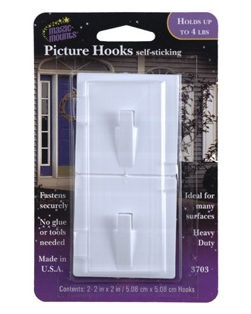PICTURE HOOKS SELF-STICK 2 PACK